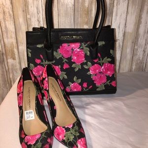 Christian Siriano handbag and heels